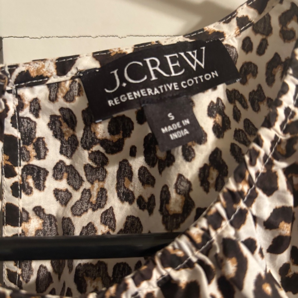 JCrew Leopard-Print Cropped Top - Picture 3 of 4